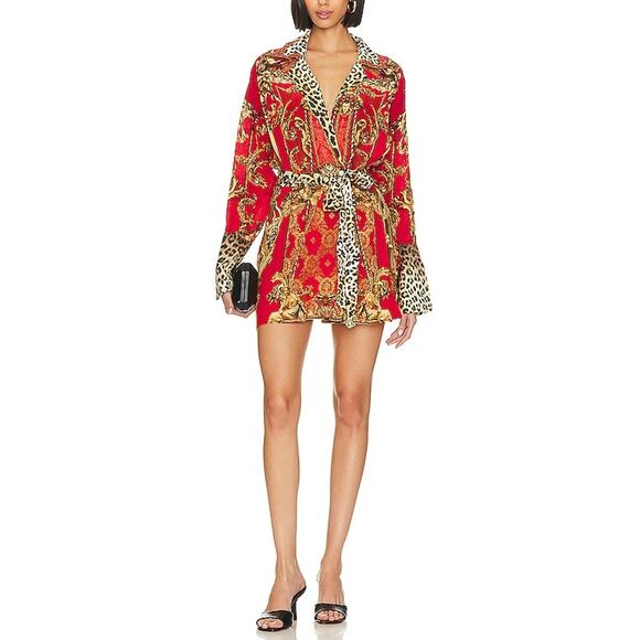 Camilla 'Split' Red Cuff Crystal Embellished Soft Jacket Size M
